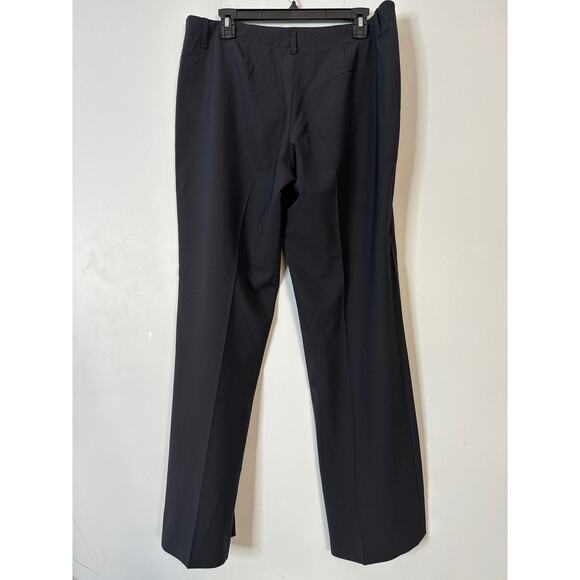 Boss Hugo Boss Women's Wide Leg Dress Pants Flat Front Preppy Black Size 12 - Picture 2 of 5